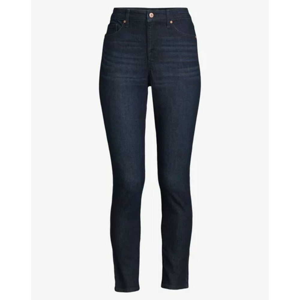 Women's Skinny Jeans Sofia Vergara Blue Mid Rise Stretch Denim Ankle Dark Wash - Picture 8 of 8